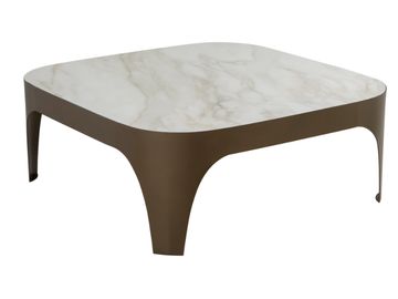 MODÌ - Square steel coffee table and porcelain stoneware top by Tonin Casa - view 2